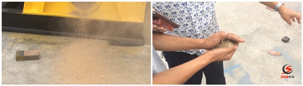 木材粉碎機(jī)處理后的鋸末料