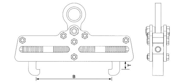 HK 101鋼板夾具尺寸圖 HK 101鋼板夾具尺寸圖